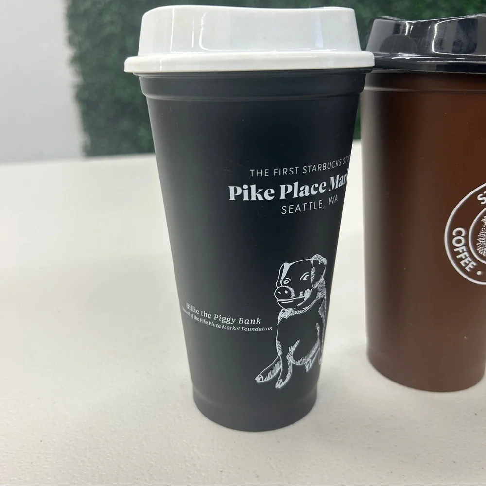 *LIMITED EDITION* Box of 6 Starbucks Seattle Washington Pike Place Market Cups